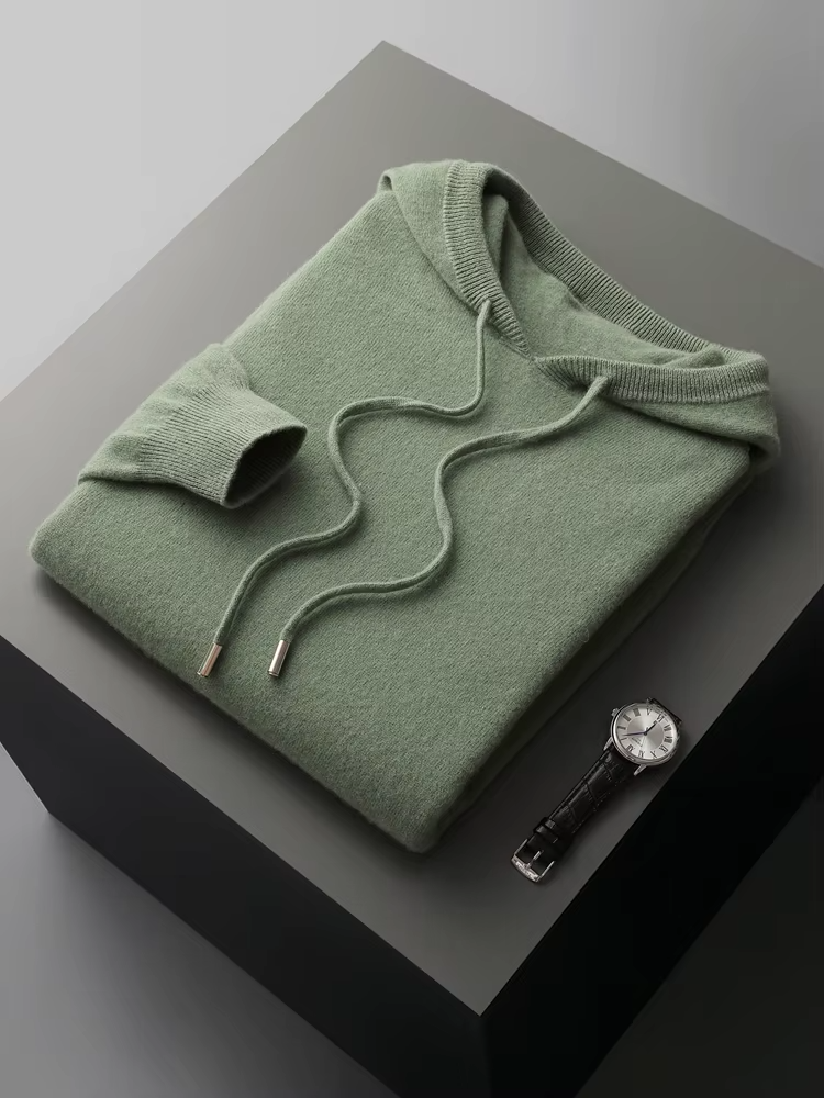 Premium Extra-Fine Merino Wool Leisure Hoodie