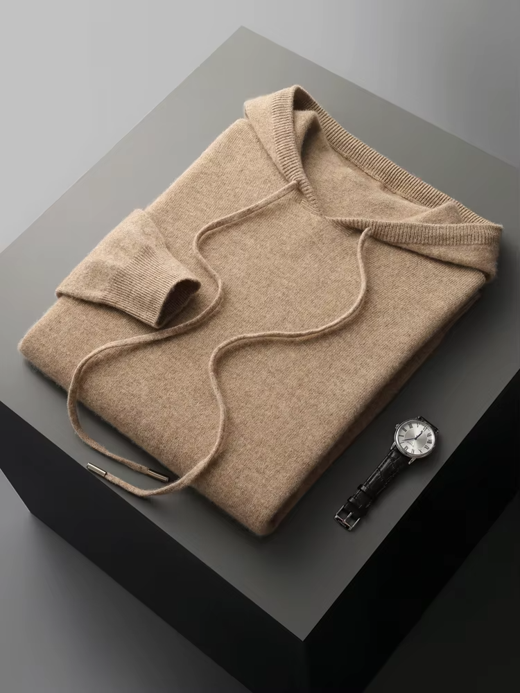 Premium Extra-Fine Merino Wool Leisure Hoodie