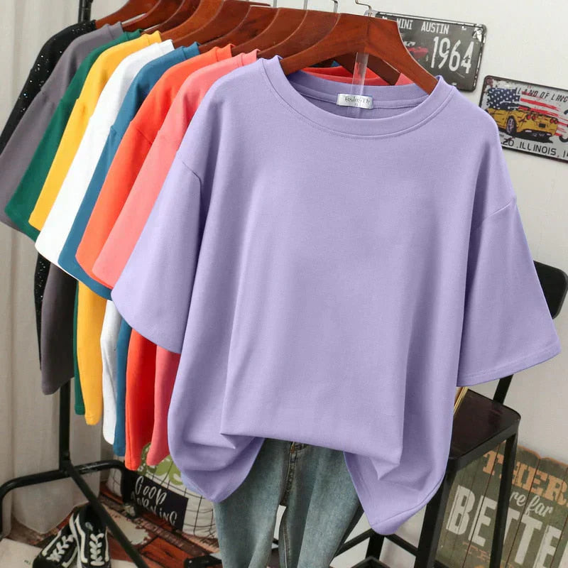 Livia-Rae - Soft Cotton Blend Oversized T-Shirt