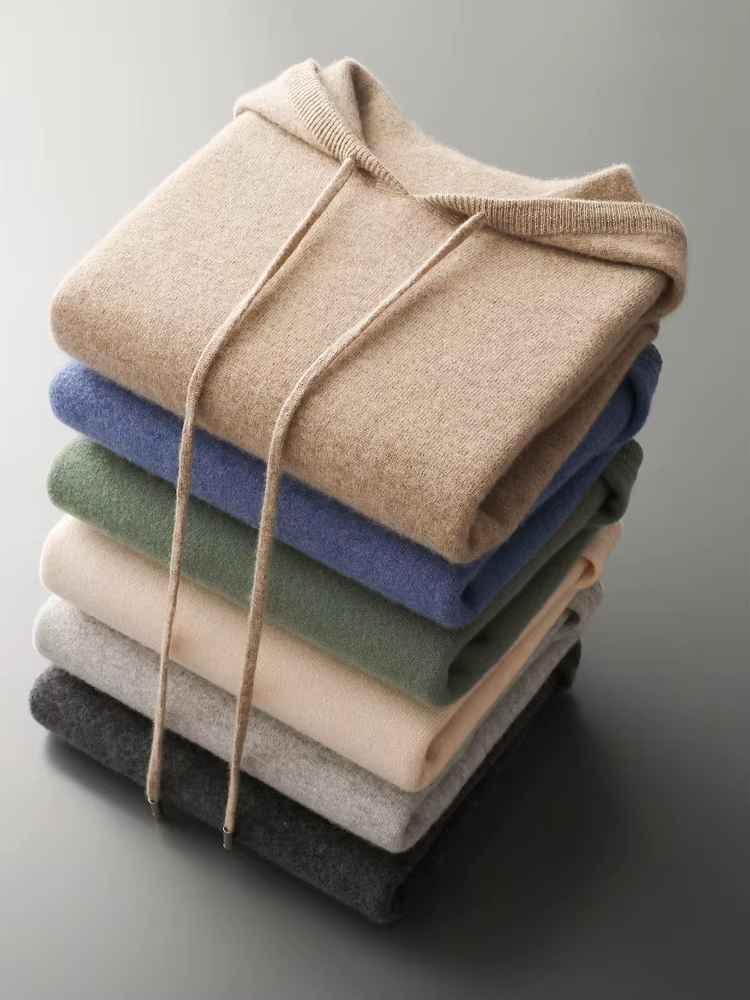Premium Extra-Fine Merino Wool Leisure Hoodie