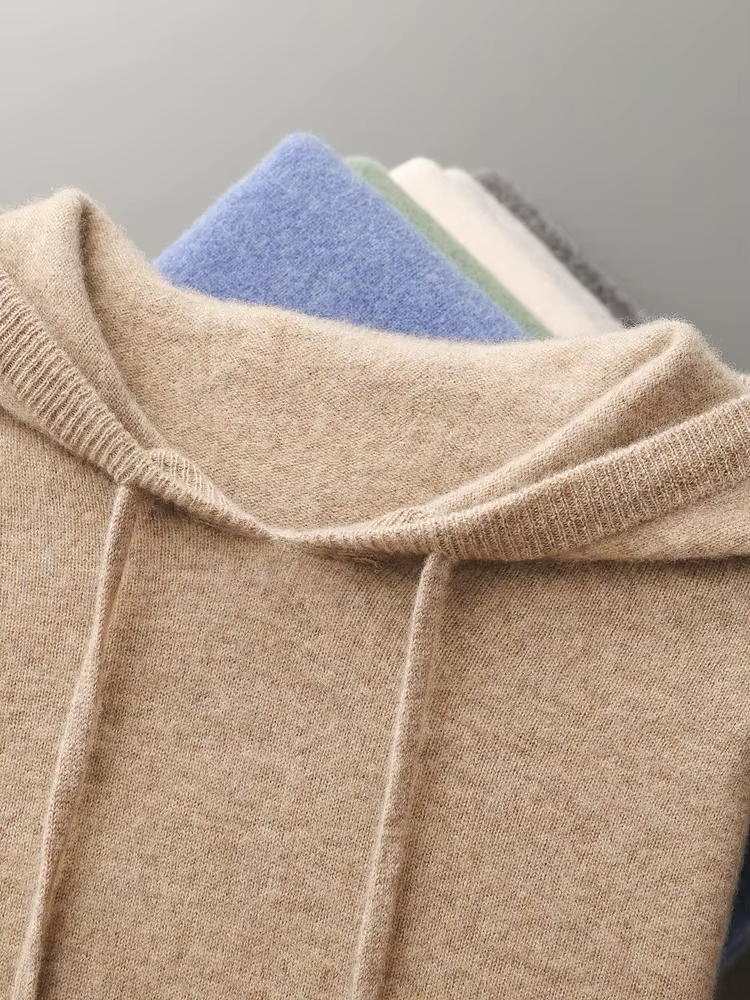 Premium Extra-Fine Merino Wool Leisure Hoodie