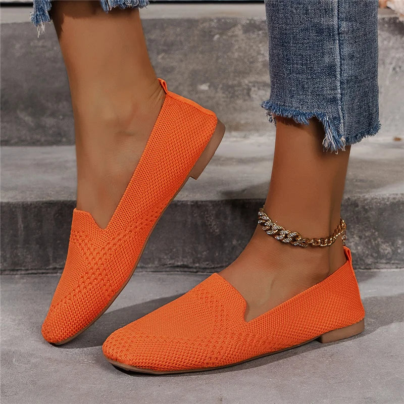 Jaël - Breathable Knitted Slip-On Loafers