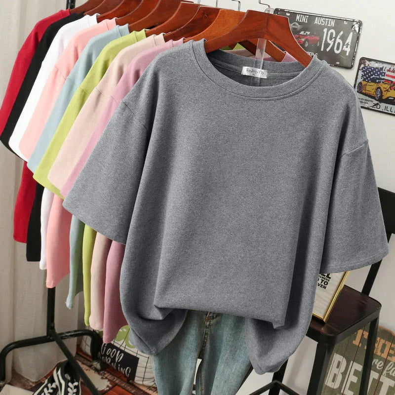 Livia-Rae - Soft Cotton Blend Oversized T-Shirt