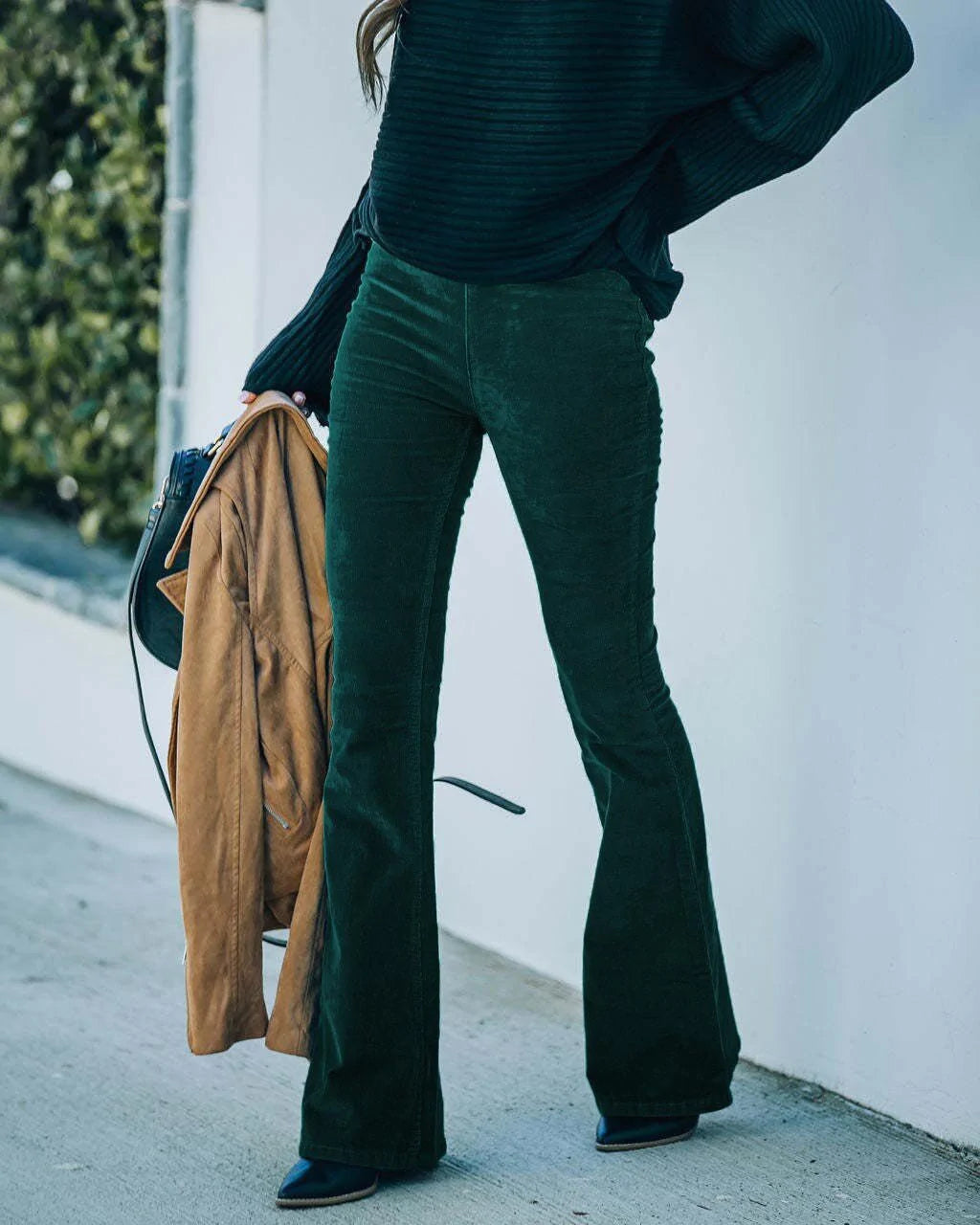 Selena - Women's High-Waisted Flare Trousers - Perfect for Summer
