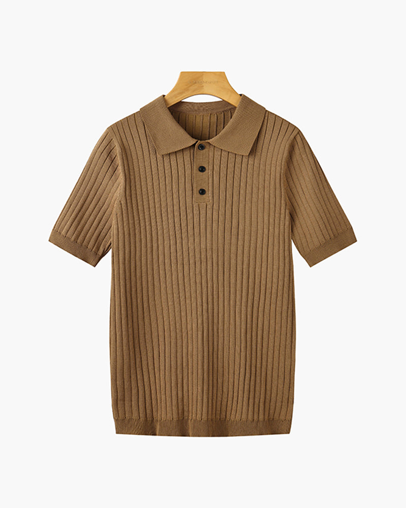 GIMCHEON Knit Polo Top