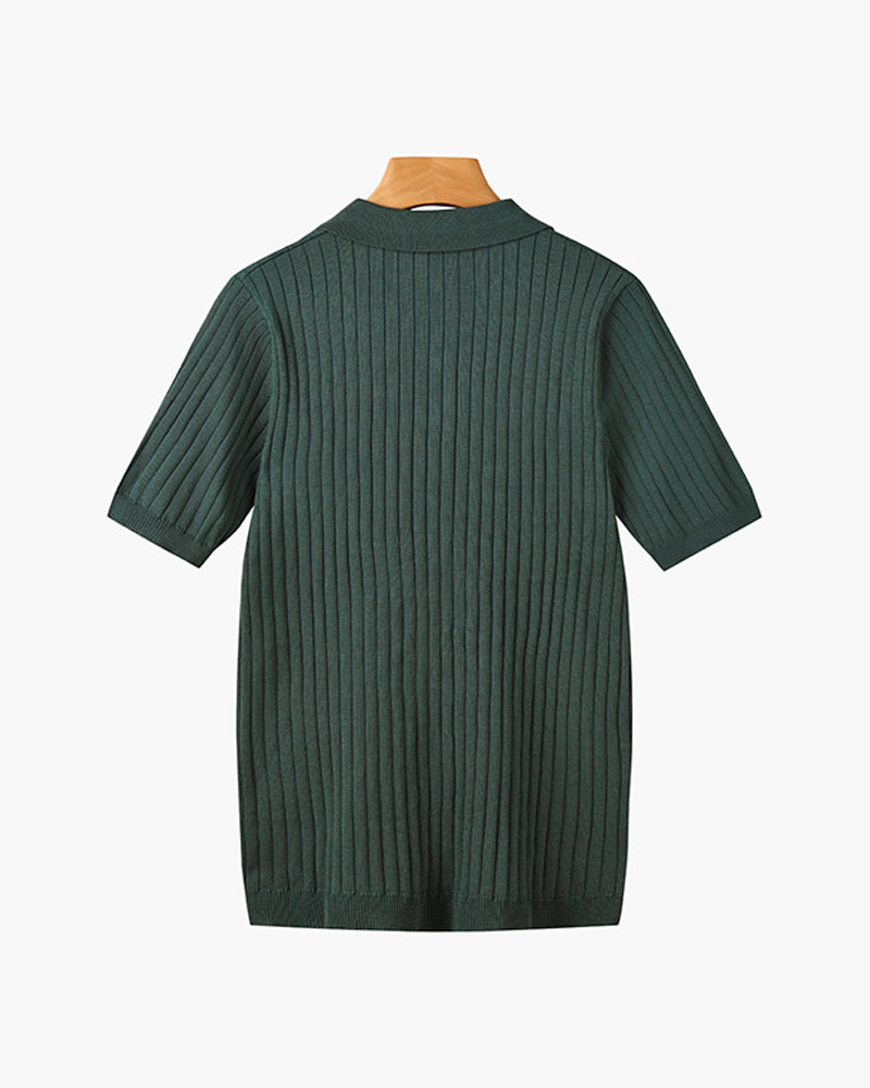 GIMCHEON Knit Polo Top
