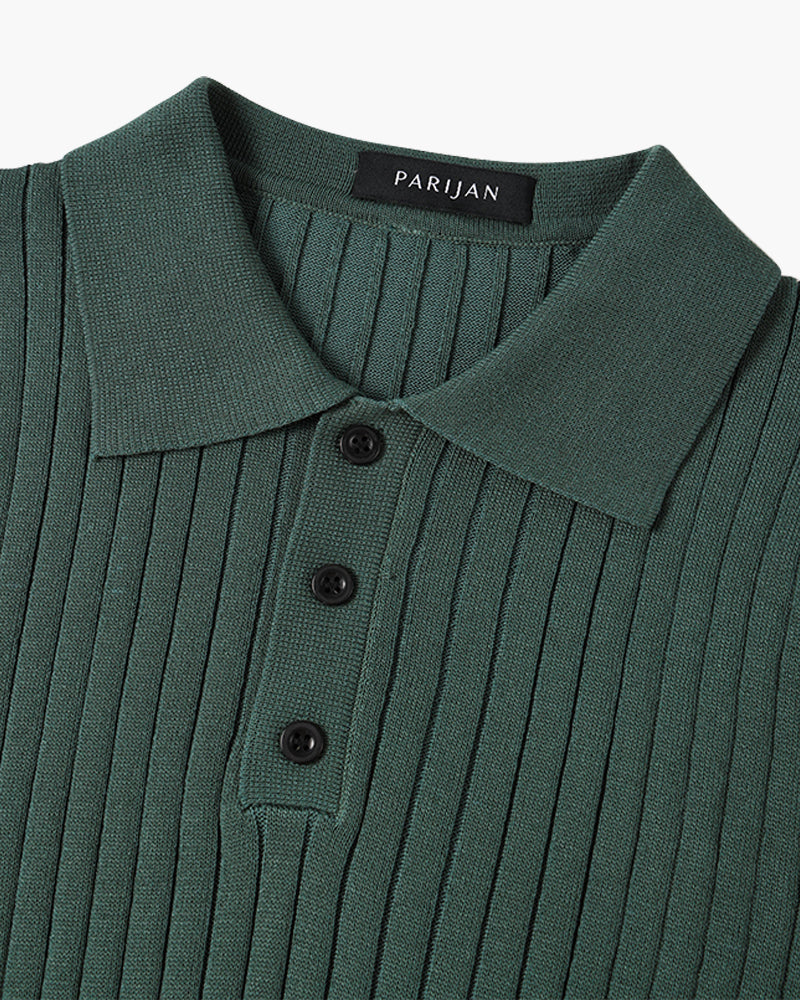 GIMCHEON Knit Polo Top