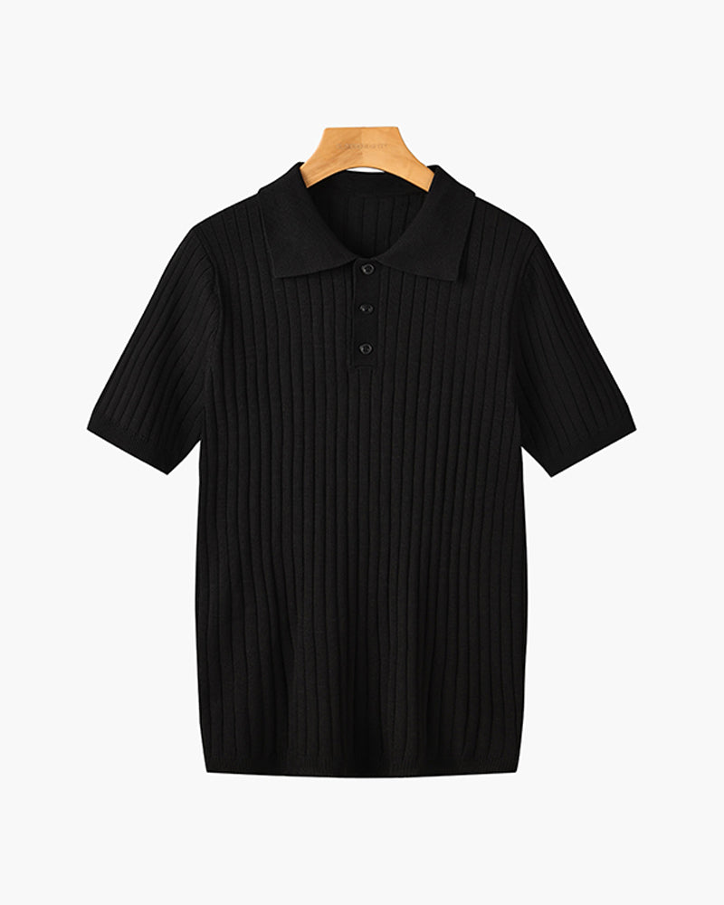 GIMCHEON Knit Polo Top