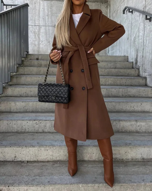 Women's Belted Warm Trench Coat | Winter Collection