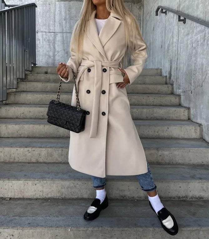 Women's Belted Warm Trench Coat | Winter Collection