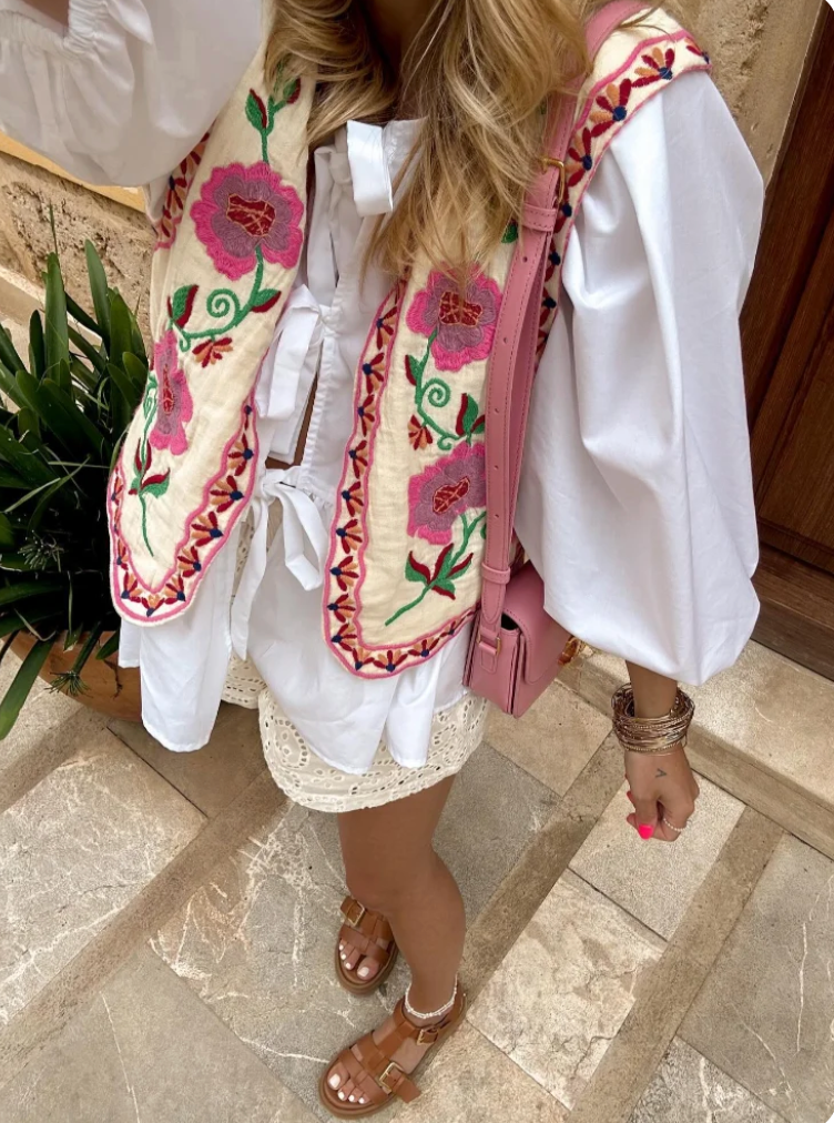Noorje - Printed Wildflower Gilet