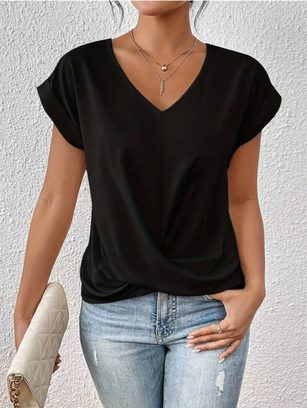 Isaura - V-Neck Draped Top