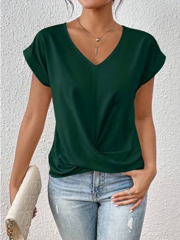 Isaura - V-Neck Draped Top