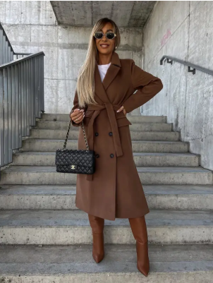 Women's Belted Warm Trench Coat | Winter Collection