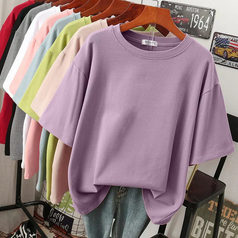 Livia-Rae - Soft Cotton Blend Oversized T-Shirt