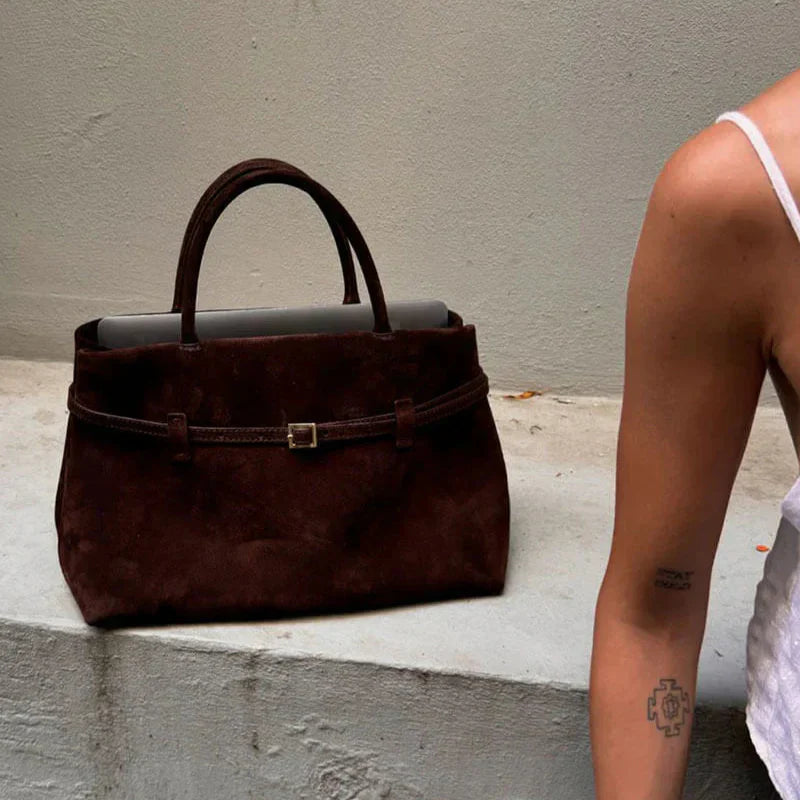 Elegant Suede Shoulder Bag