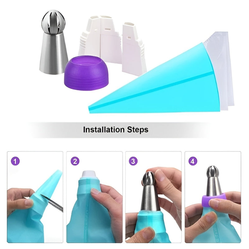 Artistic Piping Nozzle Set for Effortless Cake Decoration