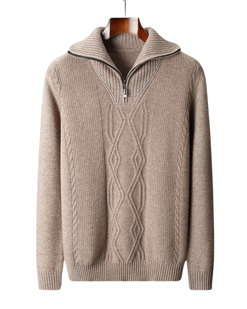 Taranto Merino Wool Zip-Up Sweater