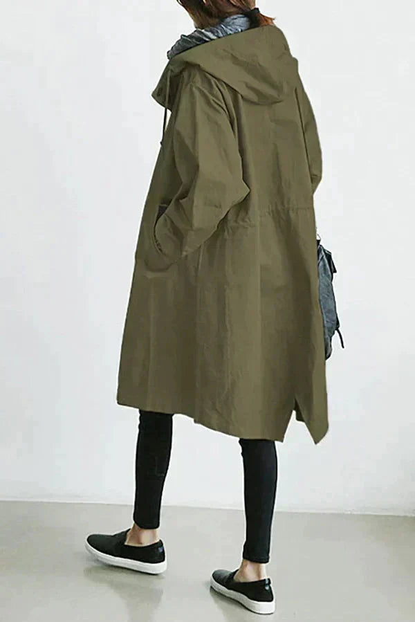Nicky - Hooded Long Trench Coat