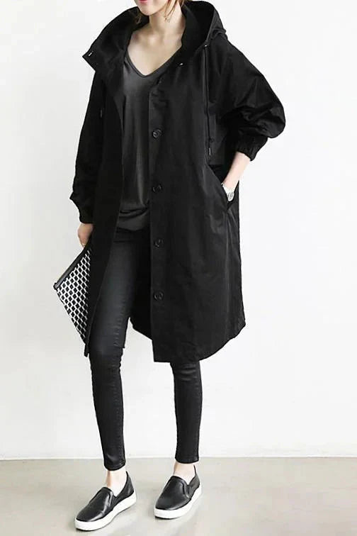 Nicky - Hooded Long Trench Coat