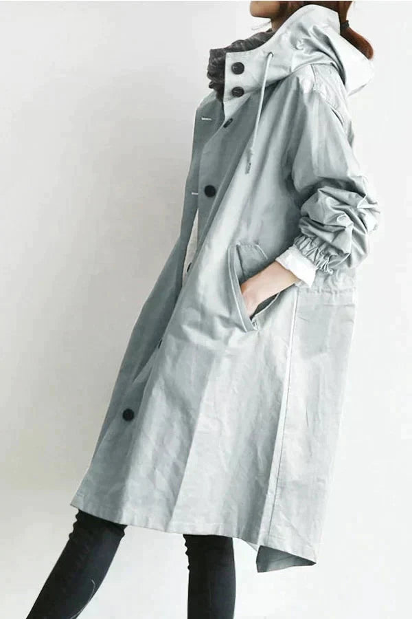 Nicky - Hooded Long Trench Coat