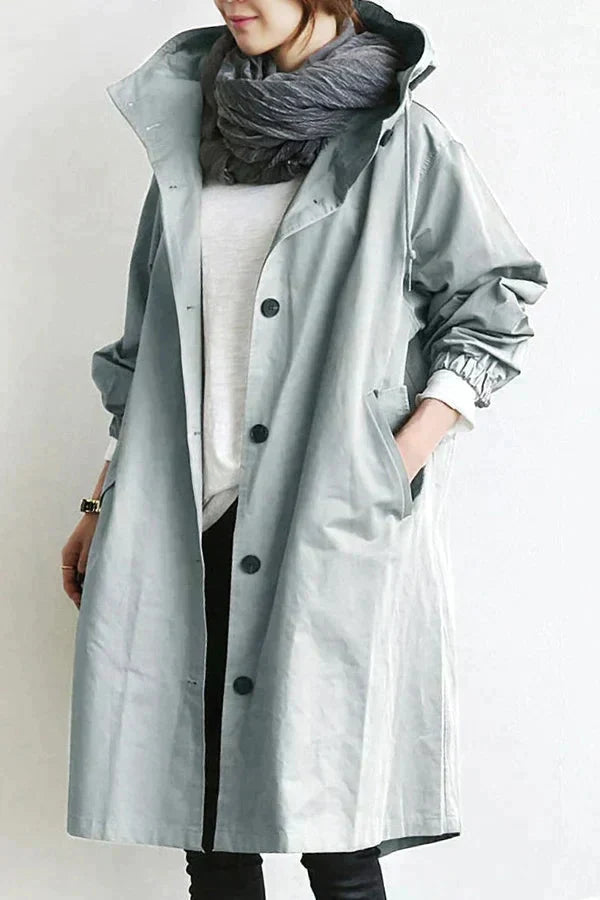 Nicky - Hooded Long Trench Coat