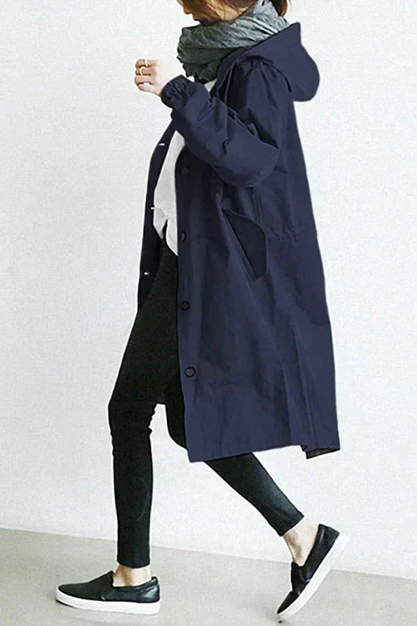 Nicky - Hooded Long Trench Coat