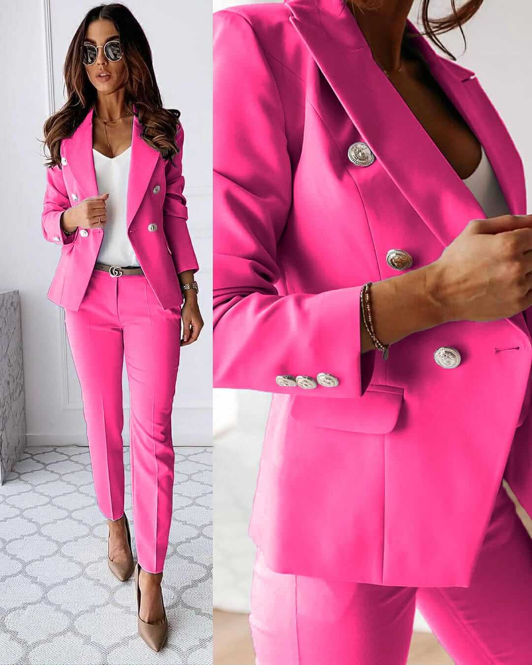 Marije-Rose - Chic Blazer and Trousers Ensemble
