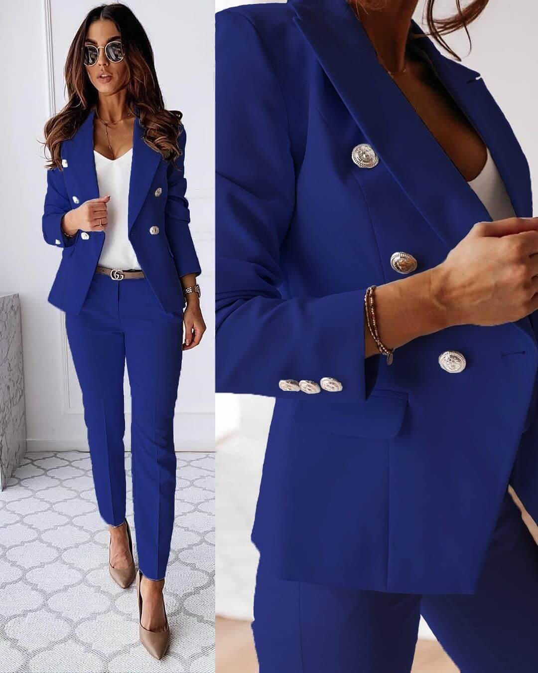 Marije-Rose - Chic Blazer and Trousers Ensemble