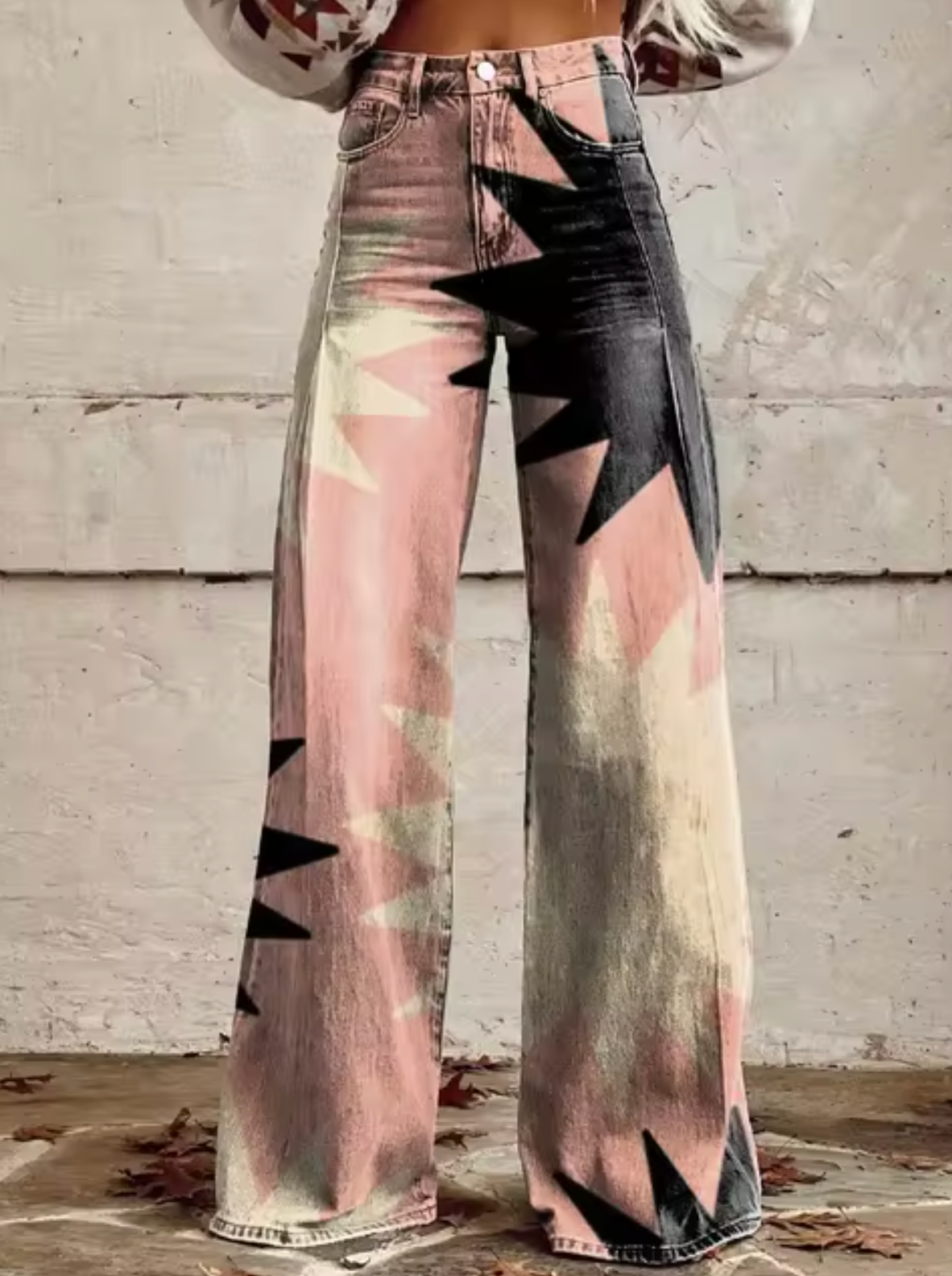 Sophie | Vibrantly Printed Wide-Leg Trousers