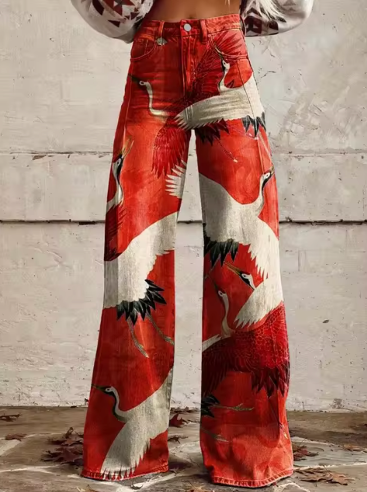 Sophie | Vibrantly Printed Wide-Leg Trousers