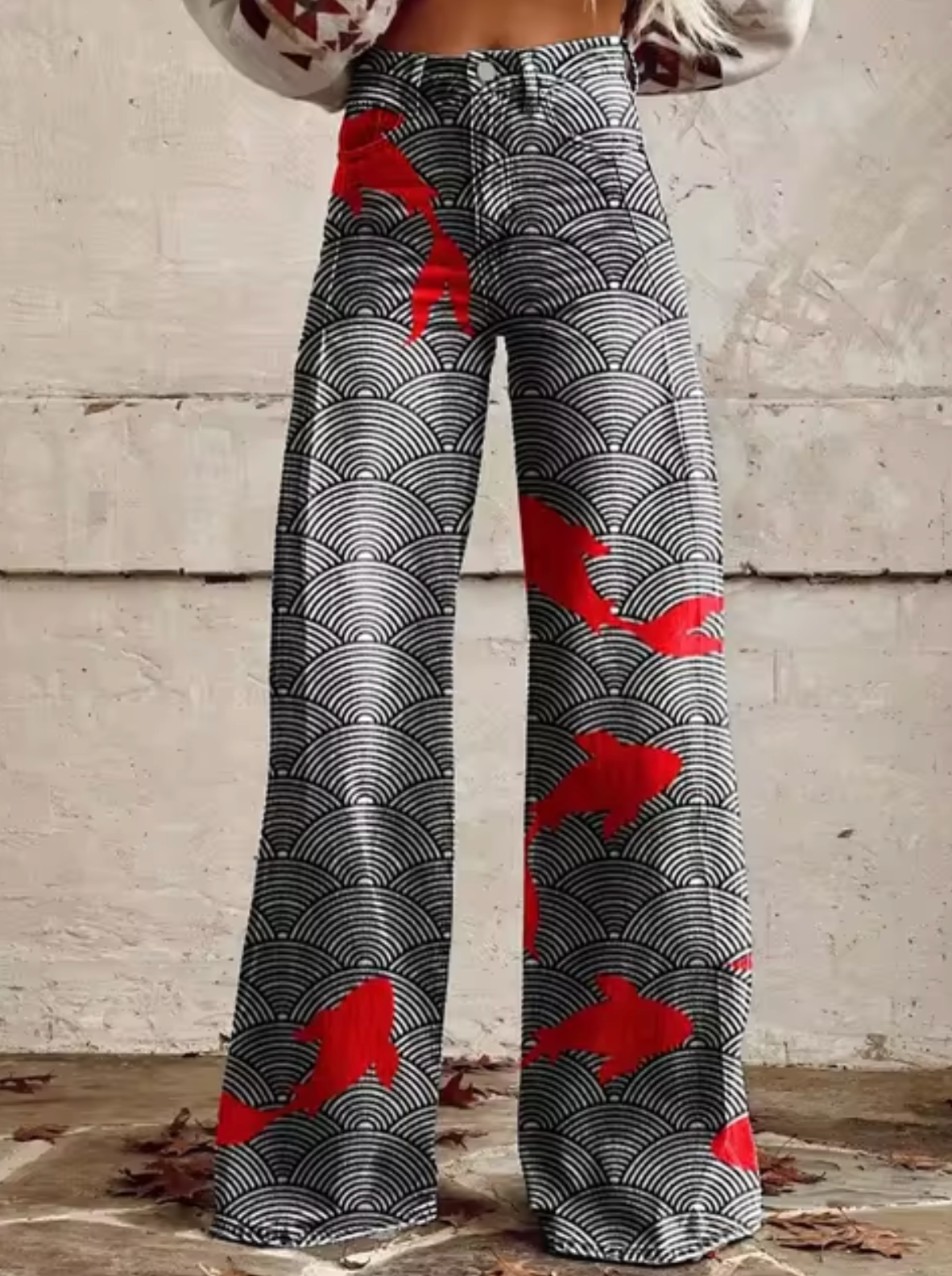 Sophie | Vibrantly Printed Wide-Leg Trousers