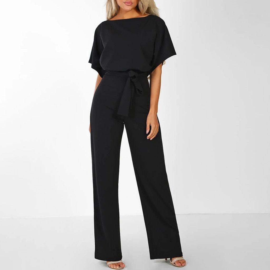 Jinte-Rose - Bow-Detail Jumpsuit
