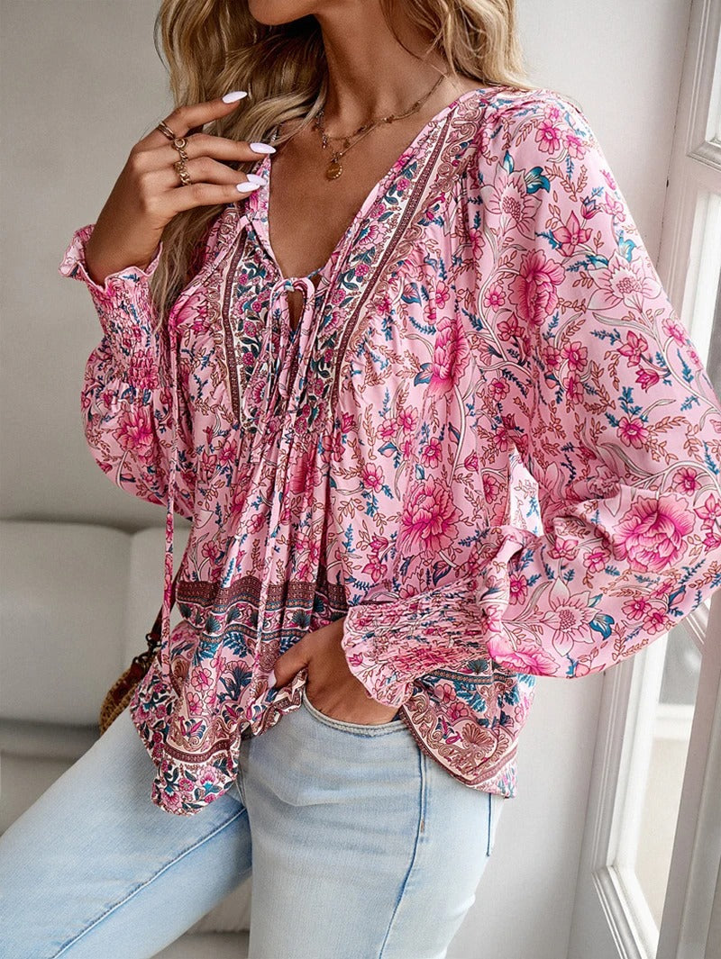 Elodie - Summer-Inspired Floral Blouse