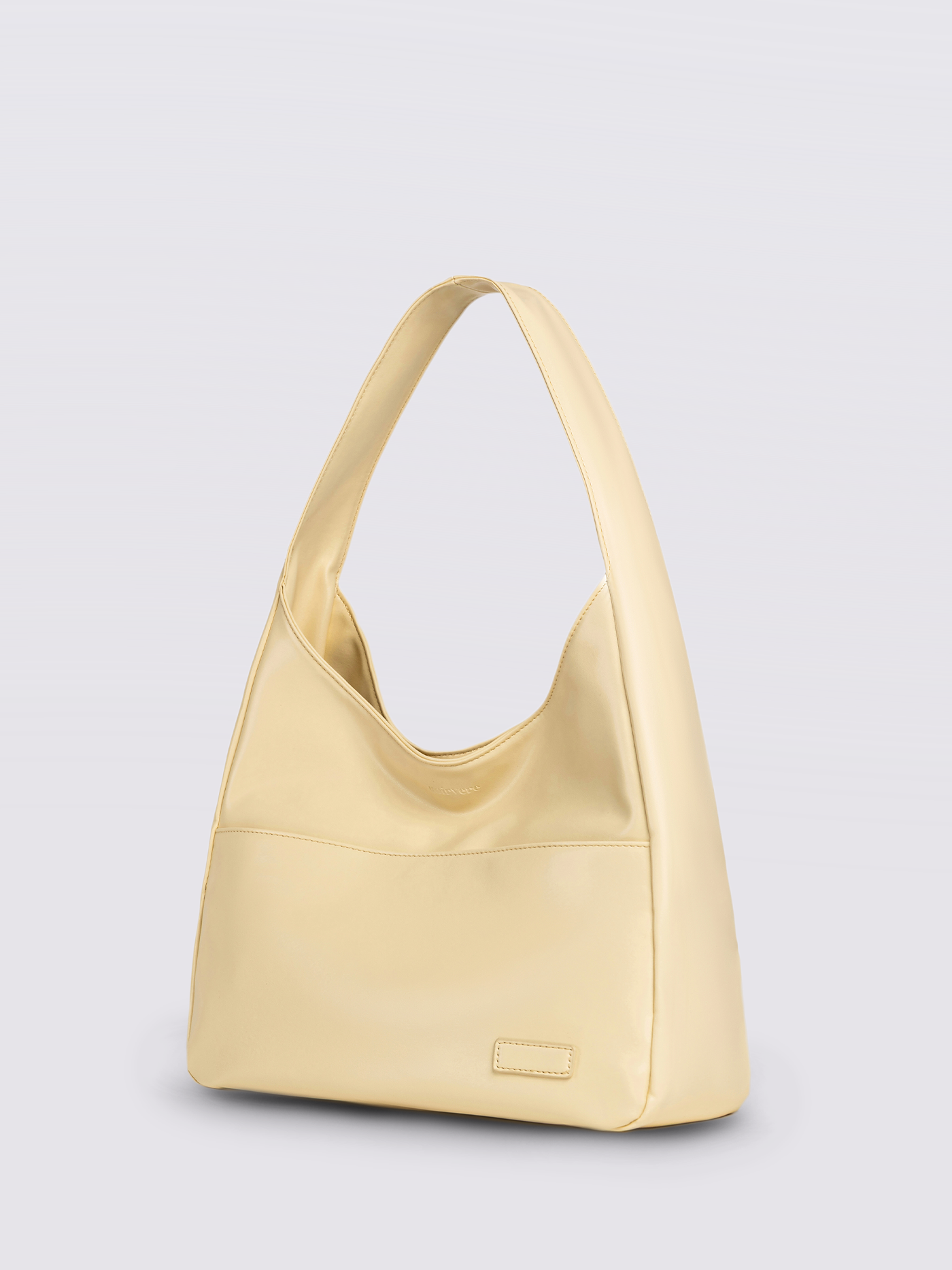 Simple Vegan Hobo Shoulder Bag - Empty Design