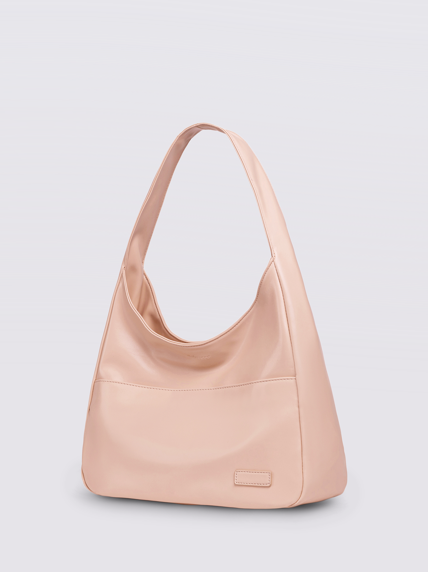 Simple Vegan Hobo Shoulder Bag - Empty Design