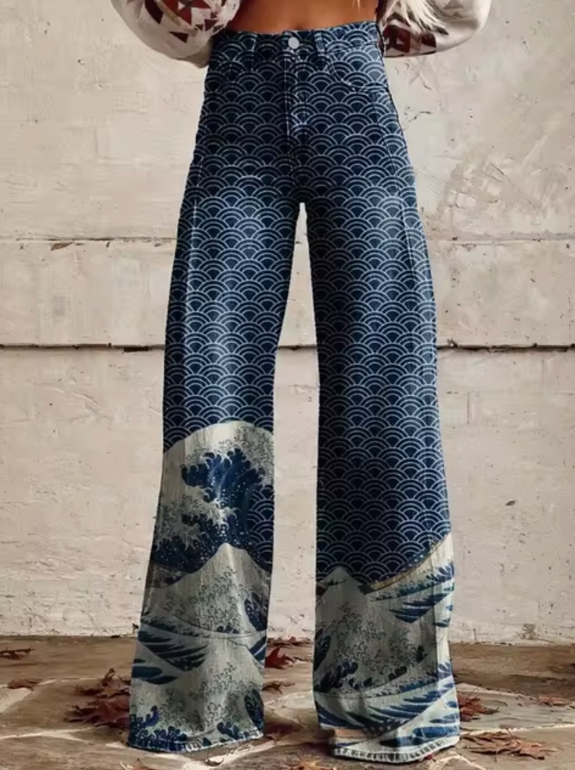 Sophie | Vibrantly Printed Wide-Leg Trousers