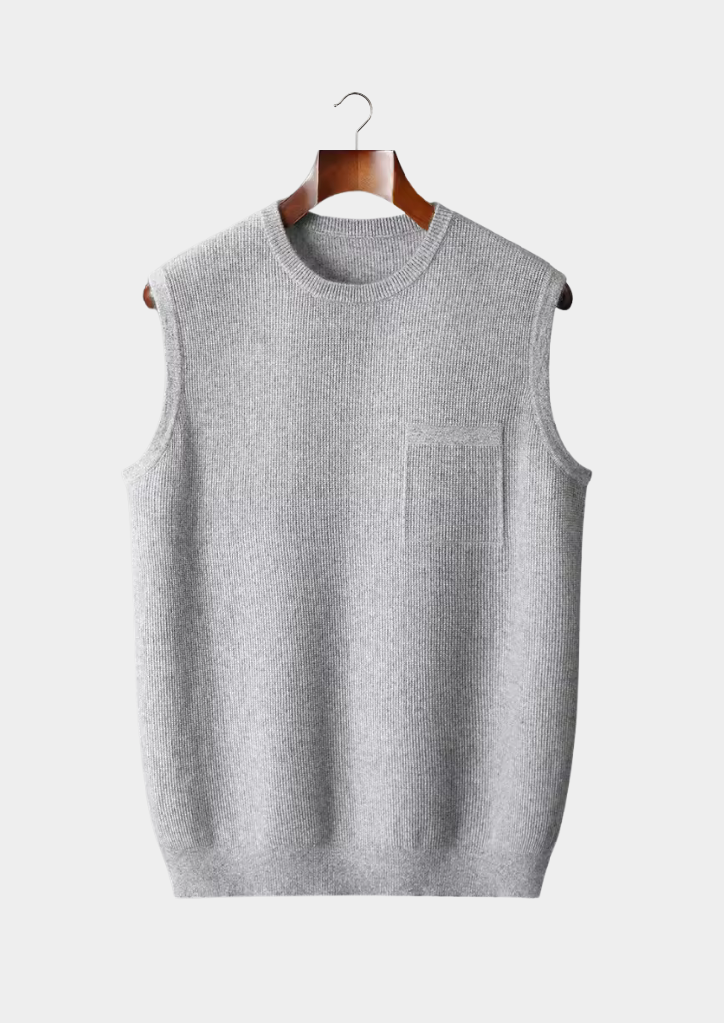 Premium Extra-Fine Merino Wool Crew Neck Sweater Vest