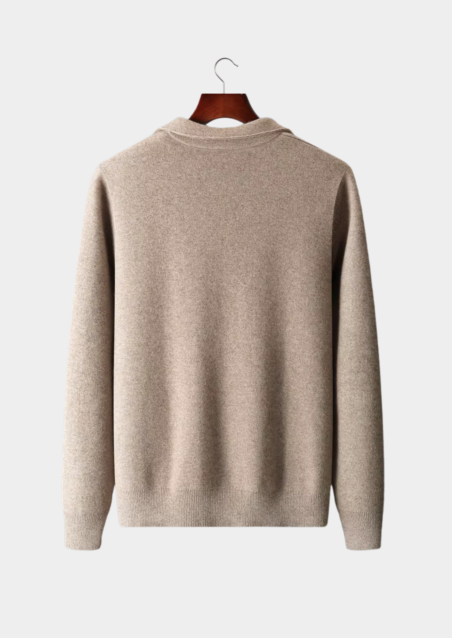 Premium Extra-Fine Merino Wool Zip Polo Cardigan