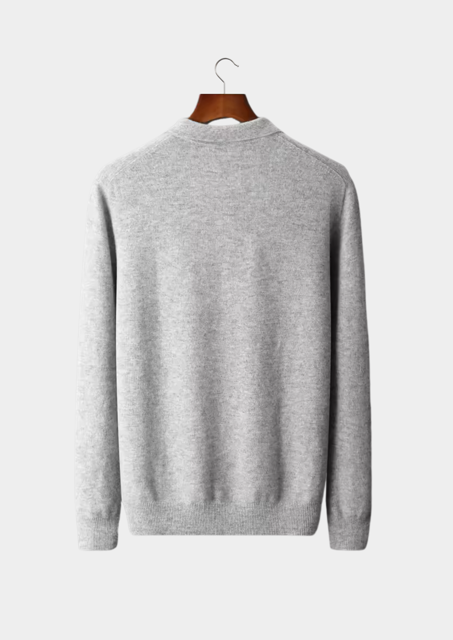 Classic Polo Sweater in Pure Extra-Fine Merino Wool
