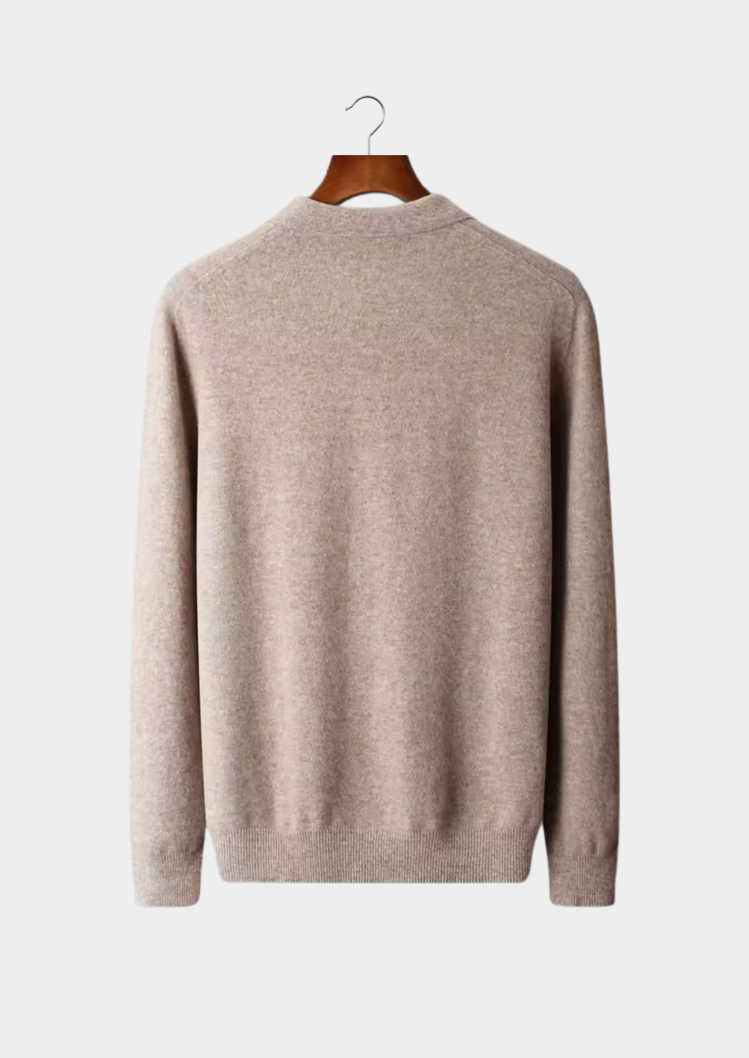 Classic Polo Sweater in Pure Extra-Fine Merino Wool