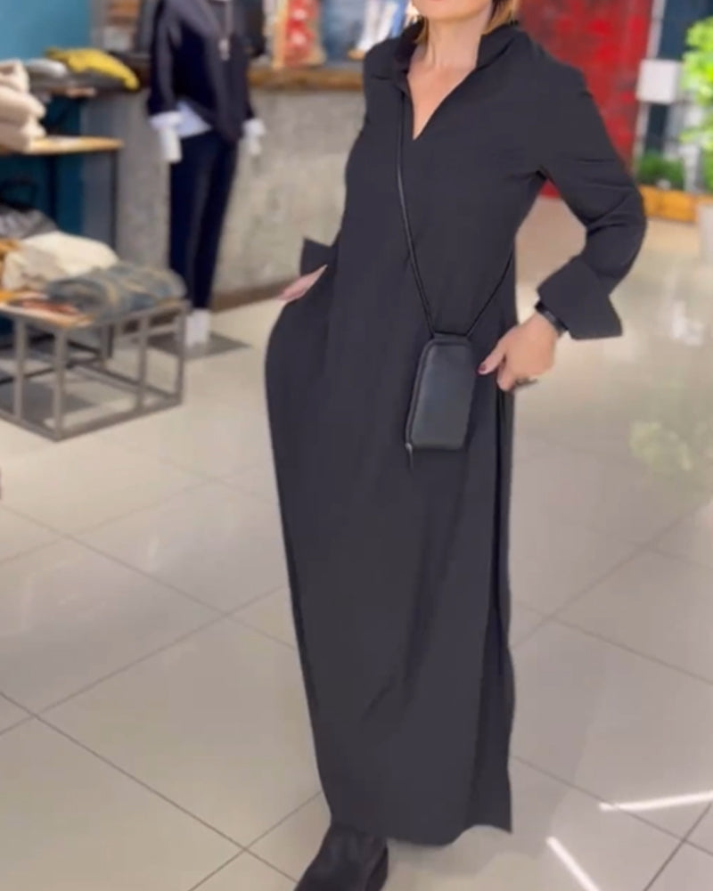 Chloe | Flowing Maxi Dress with Side Slit