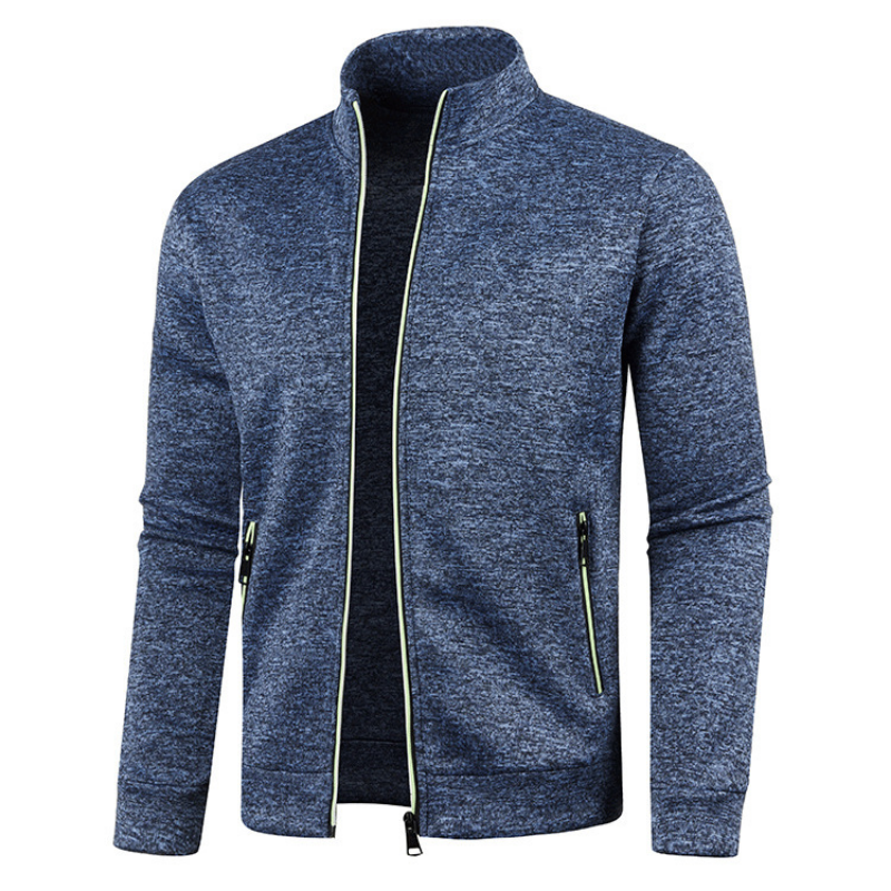 Christian | Men's Windproof Jacket with Pockets and Stand-Up Collar