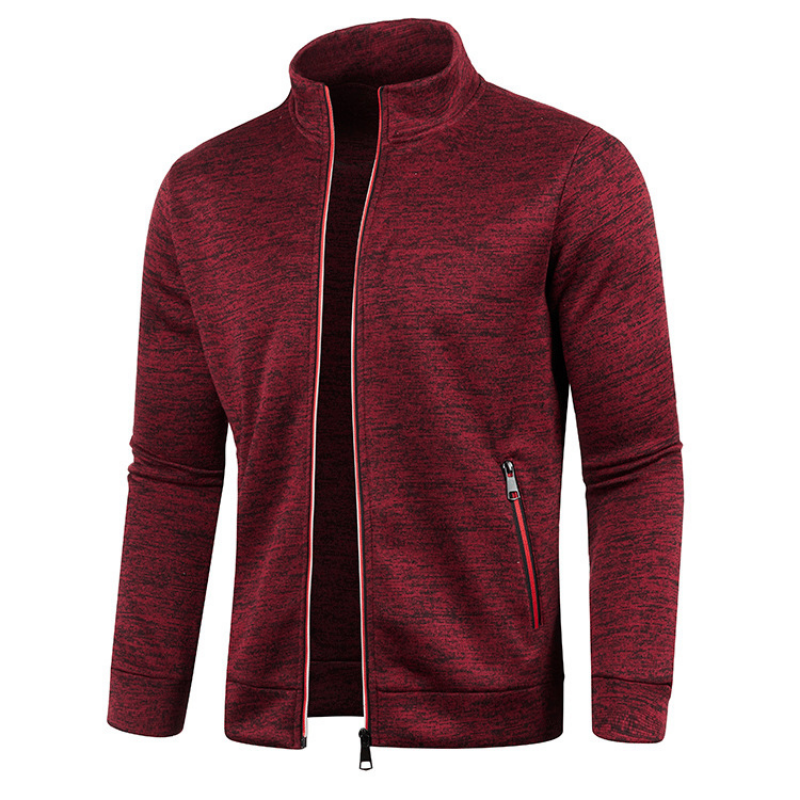 Christian | Men's Windproof Jacket with Pockets and Stand-Up Collar