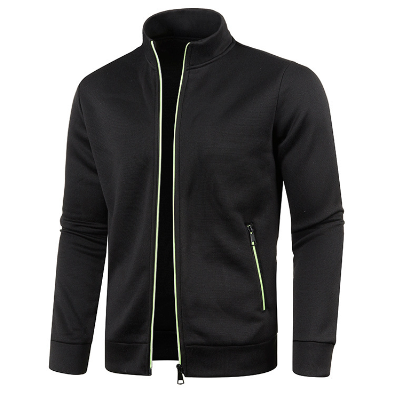 Christian | Men's Windproof Jacket with Pockets and Stand-Up Collar