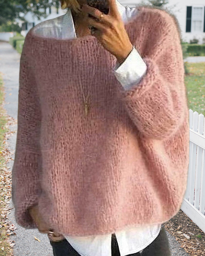 Danique Mell | Simple Off-Shoulder Cozy Sweater