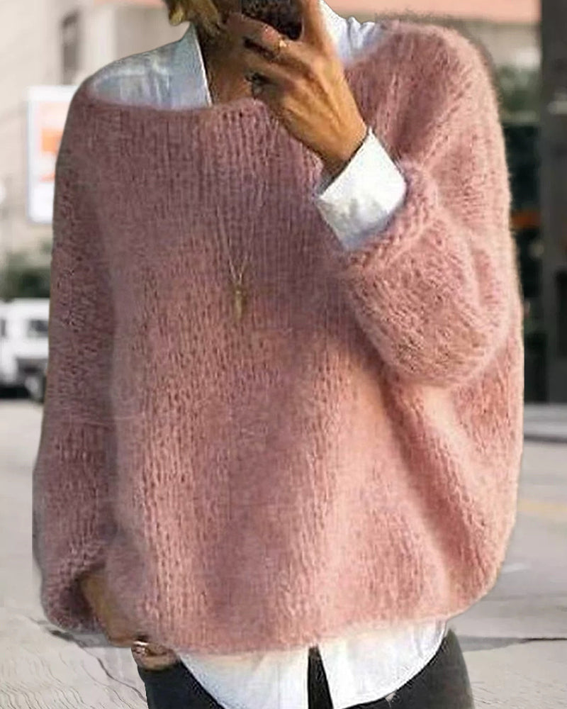 Danique Mell | Simple Off-Shoulder Cozy Sweater