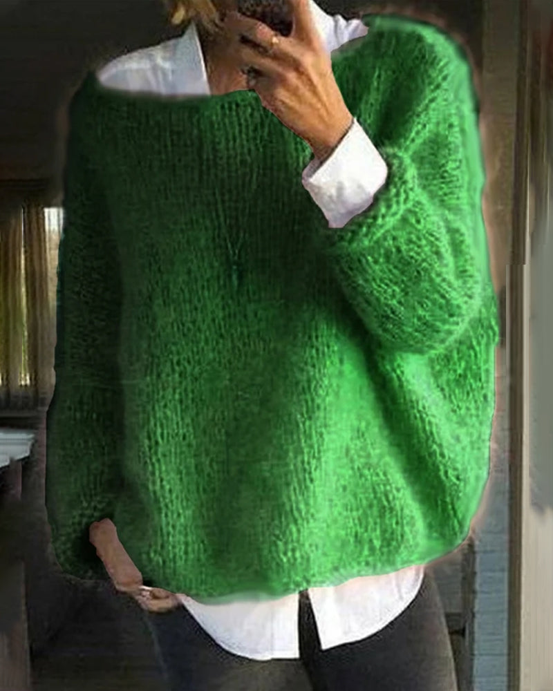 Danique Mell | Simple Off-Shoulder Cozy Sweater
