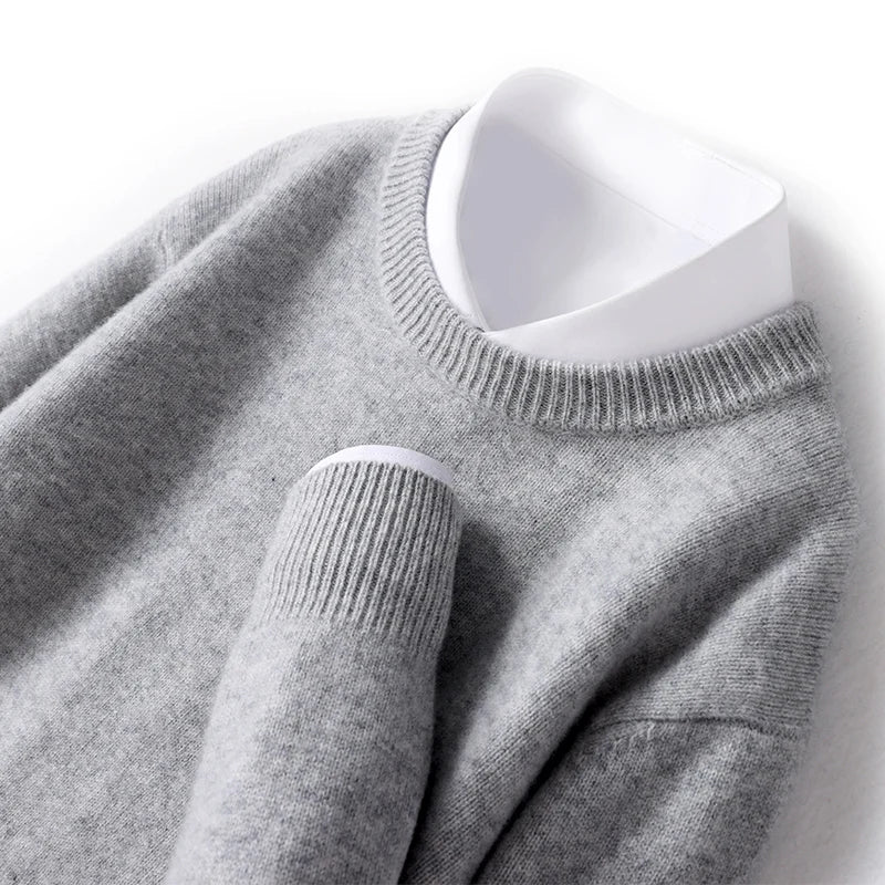 David | Men's Crew Neck Wool Sweater