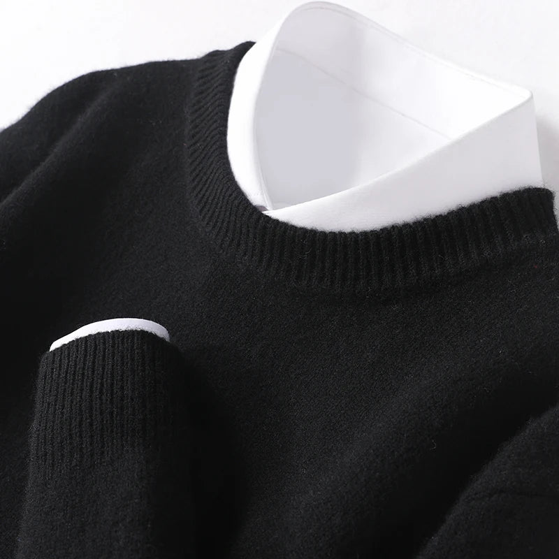 David | Men's Crew Neck Wool Sweater